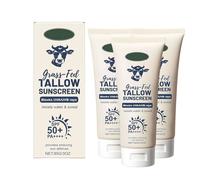 Beef Tallow Sunscreen SPF 50: Natural Tallow & Zinc Oxide Sunblock Cream for Face & Body - Sun Protection with Non Greasy Formula for Women and Men - Water-Resistant