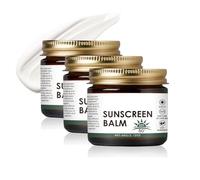 Beef Tallow Sunscreen SPF 50, Organic Grass-Fed Tallow Sunscreen Balm for Face and Body, Intensive Skin Hydration, Beef Tallow Moisturizer for All Skin Types, 60g (3pc)