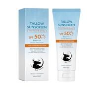 Beef Tallow Sunscreen SPF 50+ P Mineral Sunscreen with Non-Nano Zinc Oxide, Broad Spectrum UVA/UVB Protection, Water-Resistant, Moisturising Face & Body Sunblock, No White Cast, 85g/3 OZ(1 PC)