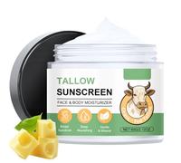 Beef Tallow Sunscreen SPF30 PA+++ for Face & Skin | Raw Tallow Sun Balm, Grass Fed Beef Tallow Natural Sunscreen, Mineral Broad Spectrum Protection | Face & Body Moisturizer, 60g