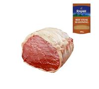 Beef Topside 500gr with Rajah Beef Steak Seasoning - Lean Joint for Roasting & Slicing - Fresh Halal Meat Pack