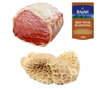Beef Topside & Beef Tripe 1kg with Rajah Seasoning | Halal Premium Combo for Curries, Stews & Slow Cooking | Fresh, Tender & Flavorful Meat Pack