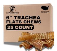 ® - Beef Trachea Chews for Dogs 6 Inch - 25 Count Flat Trachea for Dogs - USA Packaging - Trachea Treats for Dogs - Beef Chews aliment