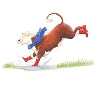 "Beef Wellingtons" Hereford Bull Funny Greeting Card by Alex Underdown. Perfect for cattle lovers