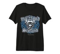 Beef with Glass Whisky Celtic Pattern from Scotland Premium T-Shirt