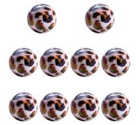 BEEFLYING 10 Pieces Round Acrylic Beads 16mm Leopard Print Beads for Jewelry Spacer Bracelet Keychain Diy and Beadable Pen Making