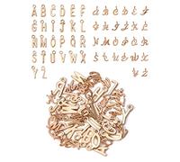 BEEFLYING 156 Pieces Letter Pendant Charms 26 Alphabet Letters Charms Initial A~Z Letter Pendants for Necklaces Bracelets Jewelry Making Crafts Supplies (Gold)