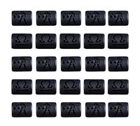 BEEFLYING 20Pcs 12 Zodiac Bead Charms Constellation Beads Black Frosted Glass Beads Cylinder Pendant for DIY Jewelry Bracelet Neckalce Making Crafts Accessories,13.7x10mm, Hole:1.5mm(Libra)