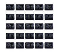 BEEFLYING 20Pcs 12 Zodiac Bead Charms Constellation Beads Black Frosted Glass Beads Cylinder Pendant for DIY Jewelry Bracelet Neckalce Making Crafts Accessories,13.7x10mm, Hole:1.5mm(Virgo)