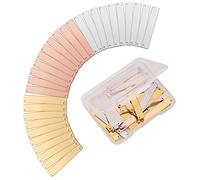 BEEFLYING 30 Pcs Metal Blank Charms Pendant Rectangle Blank Stamping Tags Connectors Charms Brass Links Pendants for Necklace Jewelry Bracelet Earring Making