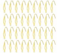 BEEFLYING 40pcs 304 Stainless Steel Earring Hooks Real 18K Gold Plated Earring Hoops Golden Ear Wire for DIY Earring Jewelry Making