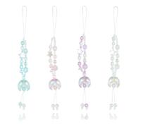 BEEFLYING 4Pcs Cute Phone Charms Aesthetic Y2K Cell Phone Charms Strap Star Moon Charm for Cellphone Keychain Bags Cameras Earphones Pendant