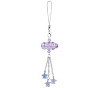 BEEFLYING Cloud Beaded Phone Charms Aesthetic Y2K Cute Charm Straps Cell Phone Pendants Accessories with Star for Bag Keychain Camera Wallet Decor, Purple
