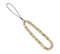 BEEFLYING Crystal Beaded Cell Phone Wrist Strap, Bling Brown Glass Beads Phone Lanyard Wristlet Camera Chain Bracelet for Keychain Bag