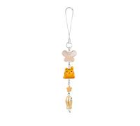 BEEFLYING Cute Phone Charm Strap Orange Porcelain Ceramic Cat Fish Beaded Y2K Butterfly Heart Cellphone Pendant for Keychain Bag Charm Accessories