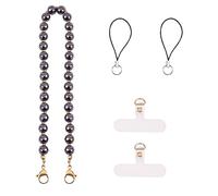 BEEFLYING Gemstone Wrist Straps for Phone Beaded Gemstone Charms Handmade Anti-lost Lanyard Rope for Cell Phone Hanging (Hemimorphite)