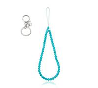 BEEFLYING Natural Stone Hand Straps for Mobile Phones Blue Jade Gemstone Beads Phone Charms Handmade Anti-Lost Lanyard Cord for Keychain Accessories