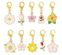 BEEFLYING Shoe Lace Charms for Sneakers with Flower Pendant, 10Pcs