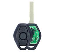 Beefunny 315/433MHz Adjustable ID44 Chip EWS System Remote Car Key Fob 3 Button for BMW 325 330 318 525 530 540 E38 E39 E46 M5 X3 X5 (1)