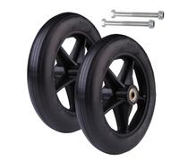 BEEGMA 2PCS PVC Wheel Replacement Wheelchair Front Wheels Rollator Walker Caster Wheel Non-Slip Anti-wear Wheelchair Caster 6in 7in 8in Black(8in/19cm)