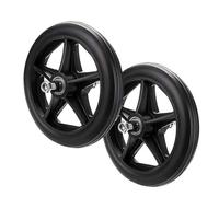 BEEGMA 2pcs Wheels Replacement For Wheelchairs 6in 7in 8in Rollator Wheels Anti-Slip Replacement Casters Black PVC Solid Tyre For Cart Rollators Walkers(8inch-20cm)