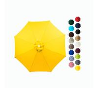 BEEGMA 6 Ribs/8 Ribs Replacement Parasol Canopy Cover 2.0/2.30/2.50/2.70/3.0m Umbrella Canopy Replacement Market Patio Umbrella Top Canopy UV30+ (Color : Yellow, Size : 3.0m/10FT-8Ribs)