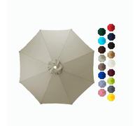 BEEGMA 6 Ribs/8 Ribs Replacement Parasol Canopy Cover 2.0/2.30/2.50/2.70/3.0m Umbrella Canopy Replacement Market Patio Umbrella Top Canopy UV30+ (Color : Top, Size : 2.70m/9FT-8Ribs)