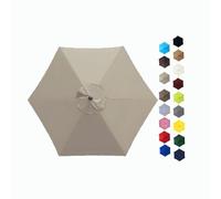 BEEGMA 6 Ribs/8 Ribs Replacement Parasol Canopy Cover 2.0/2.30/2.50/2.70/3.0m Umbrella Canopy Replacement Market Patio Umbrella Top Canopy UV30+ (Color : Top, Size : 3.0m/10FT-6Ribs)