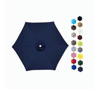 BEEGMA 6 Ribs/8 Ribs Replacement Parasol Canopy Cover 2.0/2.30/2.50/2.70/3.0m Umbrella Canopy Replacement Market Patio Umbrella Top Canopy UV30+ (Color : Navy blue, Size : 3.0m/10FT-6Ribs)