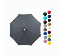 BEEGMA 6 Ribs/8 Ribs Replacement Parasol Canopy Cover 2.0/2.30/2.50/2.70/3.0m Umbrella Canopy Replacement Market Patio Umbrella Top Canopy UV30+ (Color : Gray, Size : 2.30m/7.5FT-8Ribs)