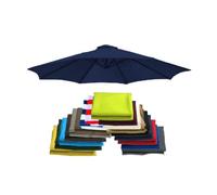 BEEGMA Patio Umbrella Replacement Canopy 6 Ribs 8 Ribs Outdoor Umbrella Replacement Top 2.0/2.3/2.7/3.0m Canopy Cover for Garden Parasol Canopy (Color : Navy blue, Size : 2.7m/9FT-8Ribs)