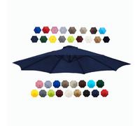BEEGMA Patio Umbrella Replacement Canopy 6 Ribs 8 Ribs Parasol Canopy Cover for 2.0m 2.30m 2.50m 2.70m 3.0m Multicolor Canopy Replacement Top (Color : Navy blue, Size : 3.0m/10FT-6Ribs)