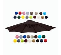 BEEGMA Patio Umbrella Replacement Canopy 6 Ribs 8 Ribs Parasol Canopy Cover for 2.0m 2.30m 2.50m 2.70m 3.0m Multicolor Canopy Replacement Top (Color : Coffee, Size : 2.0m/6.5FT-6Ribs)