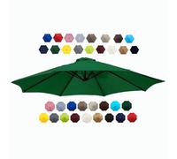 BEEGMA Patio Umbrella Replacement Canopy 6 Ribs 8 Ribs Parasol Canopy Cover for 2.0m 2.30m 2.50m 2.70m 3.0m Multicolor Canopy Replacement Top (Color : Dark green, Size : 2.50m/8.2FT-6Ribs)