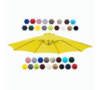 BEEGMA Patio Umbrella Replacement Canopy 6 Ribs 8 Ribs Parasol Canopy Cover for 2.0m 2.30m 2.50m 2.70m 3.0m Multicolor Canopy Replacement Top (Color : Yellow, Size : 2.30m/7.5FT-8Ribs)
