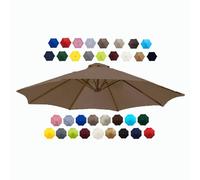 BEEGMA Patio Umbrella Replacement Canopy 6 Ribs 8 Ribs Parasol Canopy Cover for 2.0m 2.30m 2.50m 2.70m 3.0m Multicolor Canopy Replacement Top (Color : Dark top, Size : 2.0m/6.5FT-6Ribs)