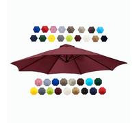 BEEGMA Patio Umbrella Replacement Canopy 6 Ribs 8 Ribs Parasol Canopy Cover for 2.0m 2.30m 2.50m 2.70m 3.0m Multicolor Canopy Replacement Top (Color : Burgundy, Size : 3.0m/10FT-8Ribs)