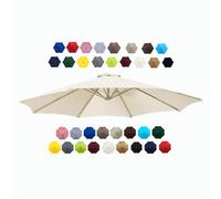 BEEGMA Patio Umbrella Replacement Canopy 6 Ribs 8 Ribs Parasol Canopy Cover for 2.0m 2.30m 2.50m 2.70m 3.0m Multicolor Canopy Replacement Top (Color : White, Size : 2.0m/6.5FT-6Ribs)