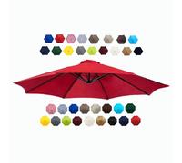 BEEGMA Patio Umbrella Replacement Canopy 6 Ribs 8 Ribs Parasol Canopy Cover for 2.0m 2.30m 2.50m 2.70m 3.0m Multicolor Canopy Replacement Top (Color : Red, Size : 2.30m/7.5FT-8Ribs)