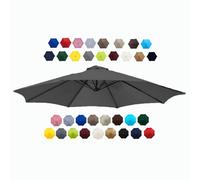 BEEGMA Patio Umbrella Replacement Canopy 6 Ribs 8 Ribs Parasol Canopy Cover for 2.0m 2.30m 2.50m 2.70m 3.0m Multicolor Canopy Replacement Top (Color : Gray, Size : 3.0m/10FT-6Ribs)