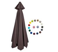 BEEGMA Replacement Parasol Canopy 2.0/2.3/2.7/3.0m Patio Umbrella Replacement Canopy 6 Arms/8 Arms Canopy Replacement Cover for Garden Market Beach Umbrella (Color : Coffee, Size : 3.0m/10FT-6Ribs)