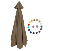 BEEGMA Replacement Parasol Canopy 2.0/2.3/2.7/3.0m Patio Umbrella Replacement Canopy 6 Arms/8 Arms Canopy Replacement Cover for Garden Market Beach Umbrella (Color : Dark top, Size : 3.0m/10FT-8Ribs)