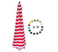 BEEGMA Replacement Parasol Canopy 2.0/2.3/2.7/3.0m Patio Umbrella Replacement Canopy 6 Arms/8 Arms Canopy Replacement Cover for Garden Market Beach Umbrella (Color : Red bar, Size : 2.0m/6.5FT-6Ribs)