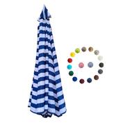 BEEGMA Replacement Parasol Canopy 2.0/2.3/2.7/3.0m Patio Umbrella Replacement Canopy 6 Arms/8 Arms Canopy Replacement Cover for Garden Market Beach Umbrella (Color : Blue bar, Size : 3.0m/10FT-8Ribs)