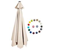 BEEGMA Replacement Parasol Canopy 2.0/2.3/2.7/3.0m Patio Umbrella Replacement Canopy 6 Arms/8 Arms Canopy Replacement Cover for Garden Market Beach Umbrella (Color : White, Size : 3.0m/10FT-8Ribs)