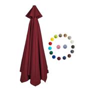 BEEGMA Replacement Parasol Canopy 2.0/2.3/2.7/3.0m Patio Umbrella Replacement Canopy 6 Arms/8 Arms Canopy Replacement Cover for Garden Market Beach Umbrella (Color : Burgundy, Size : 2.7m/9FT-8Ribs)