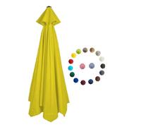 BEEGMA Replacement Parasol Canopy 2.0/2.3/2.7/3.0m Patio Umbrella Replacement Canopy 6 Arms/8 Arms Canopy Replacement Cover for Garden Market Beach Umbrella (Color : Yellow, Size : 3.0m/10FT-6Ribs)