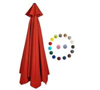 BEEGMA Replacement Parasol Canopy 2.0/2.3/2.7/3.0m Patio Umbrella Replacement Canopy 6 Arms/8 Arms Canopy Replacement Cover for Garden Market Beach Umbrella (Color : Red, Size : 3.0m/10FT-6Ribs)