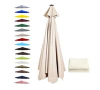 BEEGMA Replacement Parasol Canopy 2.0m 2.50m 2.70m 3.0m Canopy Replacement Top 6 Arms Patio Garden Beach Umbrella Canopy Cover(Color:White,Size:2.0m/6.5FT)