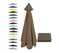 BEEGMA Replacement Parasol Canopy 2.0m 2.50m 2.70m 3.0m Canopy Replacement Top 6 Arms Patio Garden Beach Umbrella Canopy Cover(Color:Dark top,Size:2.50m/8.2FT)